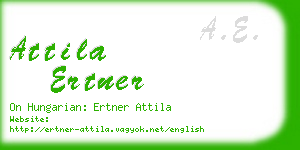 attila ertner business card